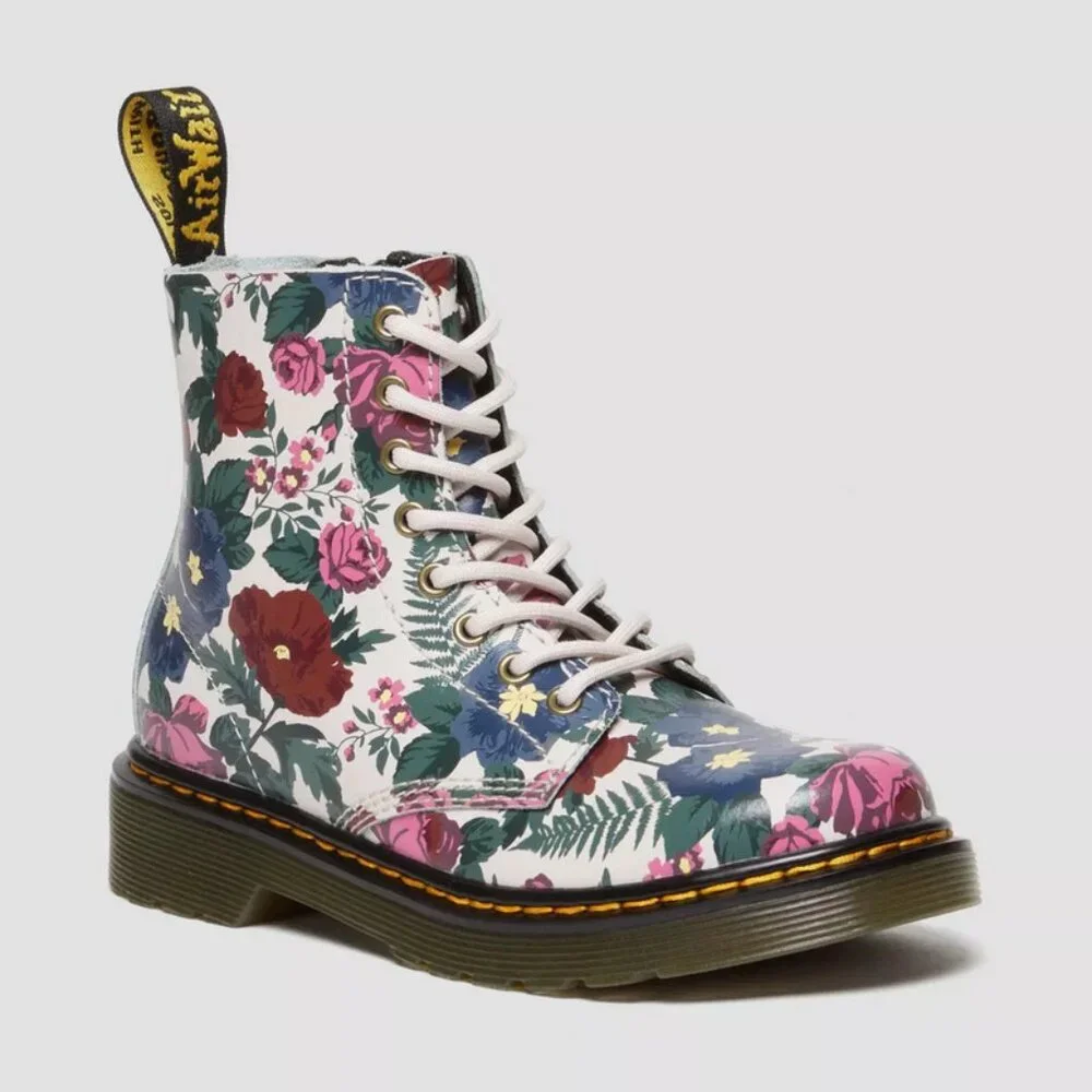 Dr. Martens 1460T English Garden Leather Lace Up Boots